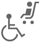 Break areas with space for wheelchairs and baby strollers